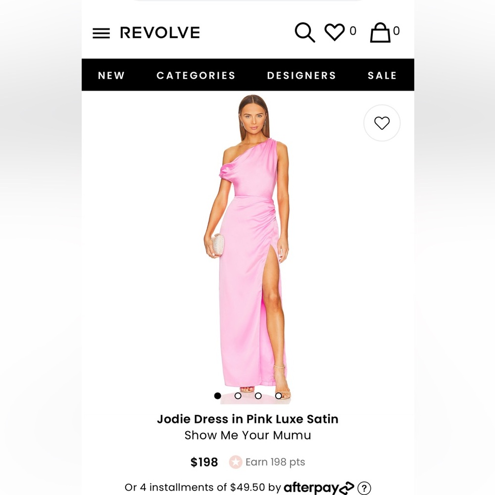 NWT Show Me Your Mumu Jodie Dress in Pink Luxe Satin size Small